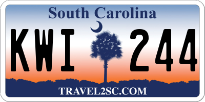 SC license plate KWI244