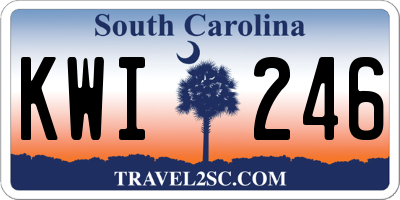 SC license plate KWI246