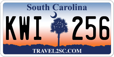 SC license plate KWI256