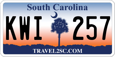 SC license plate KWI257