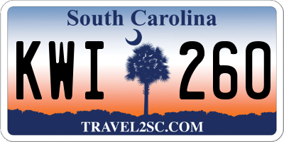 SC license plate KWI260