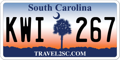 SC license plate KWI267