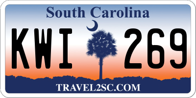 SC license plate KWI269