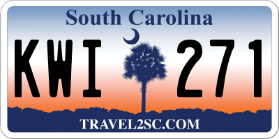 SC license plate KWI271