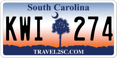 SC license plate KWI274