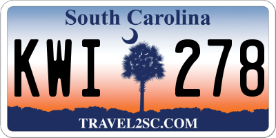 SC license plate KWI278
