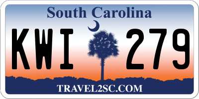 SC license plate KWI279