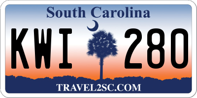 SC license plate KWI280