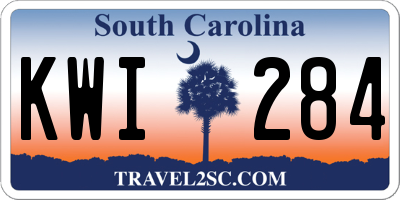 SC license plate KWI284
