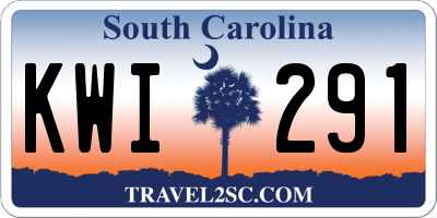 SC license plate KWI291