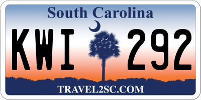 SC license plate KWI292