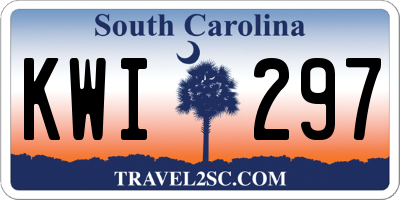SC license plate KWI297