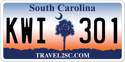 SC license plate KWI301