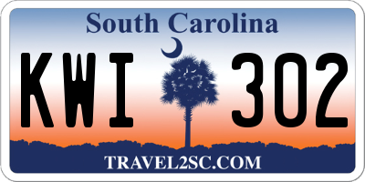 SC license plate KWI302