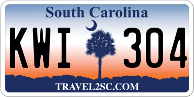 SC license plate KWI304