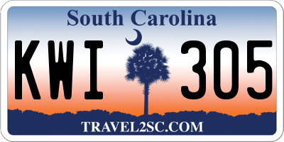 SC license plate KWI305