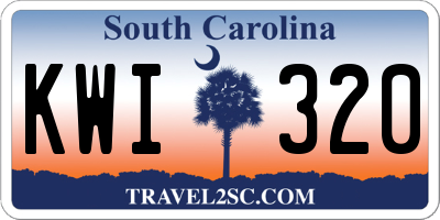 SC license plate KWI320