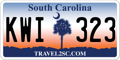 SC license plate KWI323