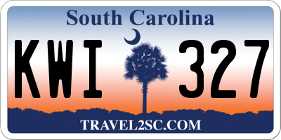 SC license plate KWI327