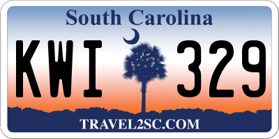 SC license plate KWI329