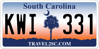 SC license plate KWI331