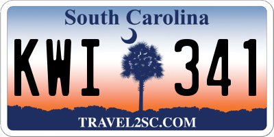 SC license plate KWI341