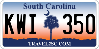 SC license plate KWI350