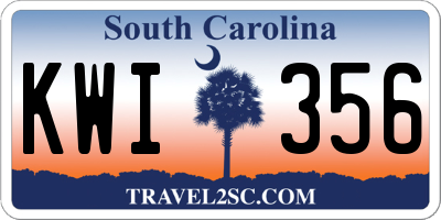 SC license plate KWI356