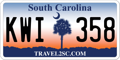 SC license plate KWI358