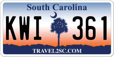 SC license plate KWI361