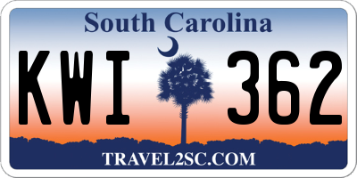 SC license plate KWI362