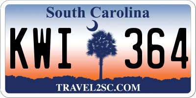 SC license plate KWI364