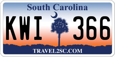 SC license plate KWI366