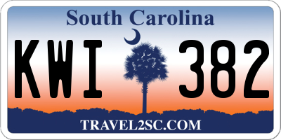 SC license plate KWI382