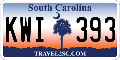 SC license plate KWI393