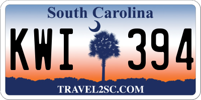 SC license plate KWI394