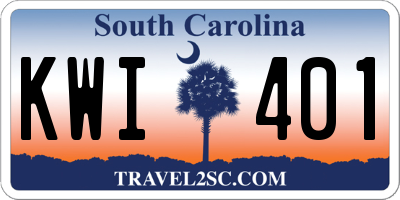 SC license plate KWI401