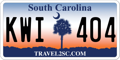 SC license plate KWI404