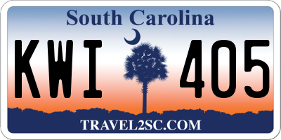 SC license plate KWI405
