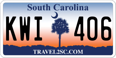 SC license plate KWI406