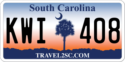 SC license plate KWI408