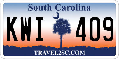 SC license plate KWI409