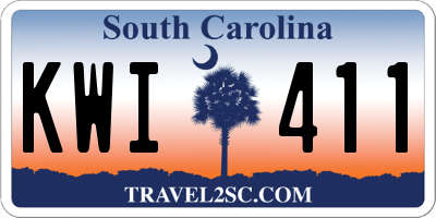 SC license plate KWI411