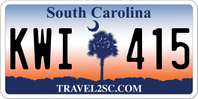 SC license plate KWI415
