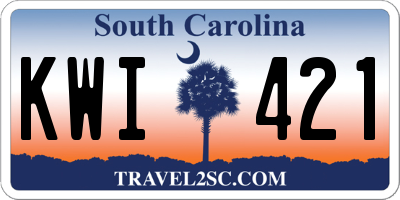 SC license plate KWI421