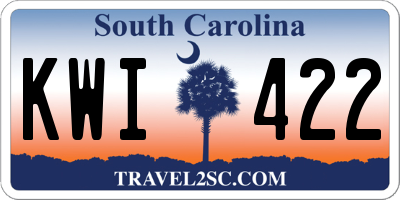 SC license plate KWI422