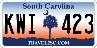 SC license plate KWI423