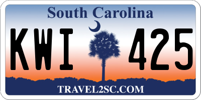 SC license plate KWI425