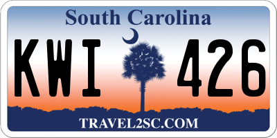 SC license plate KWI426