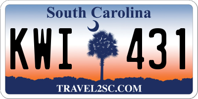 SC license plate KWI431